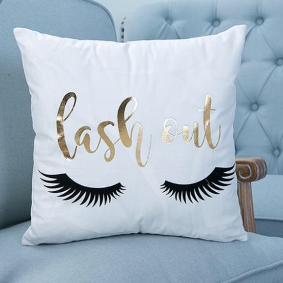 Other - NEW Lash Out White Pillow Cover